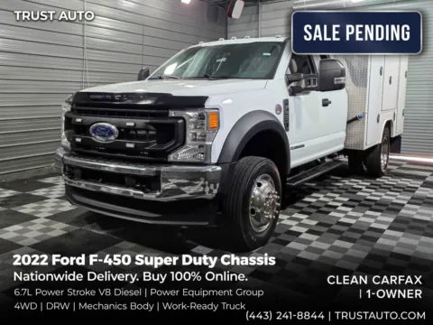 White 2022 Ford F-450 Super Duty Chassis XL SuperCab DRW 4WD Mechanics Body for sale in Sykesville, MD