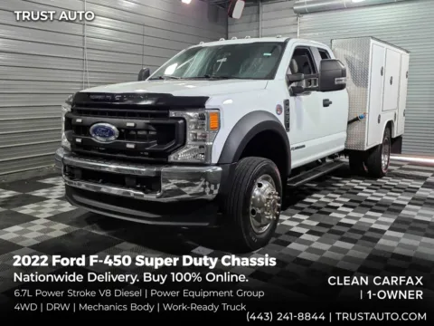 White 2022 Ford F-450 Super Duty Chassis XL SuperCab DRW 4WD Mechanics Body for sale in Sykesville, MD