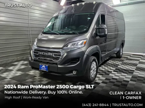 Gray 2024 Ram ProMaster 2500 Cargo SLT 159''WB High Roof Minivan/Van for sale in Sykesville, MD