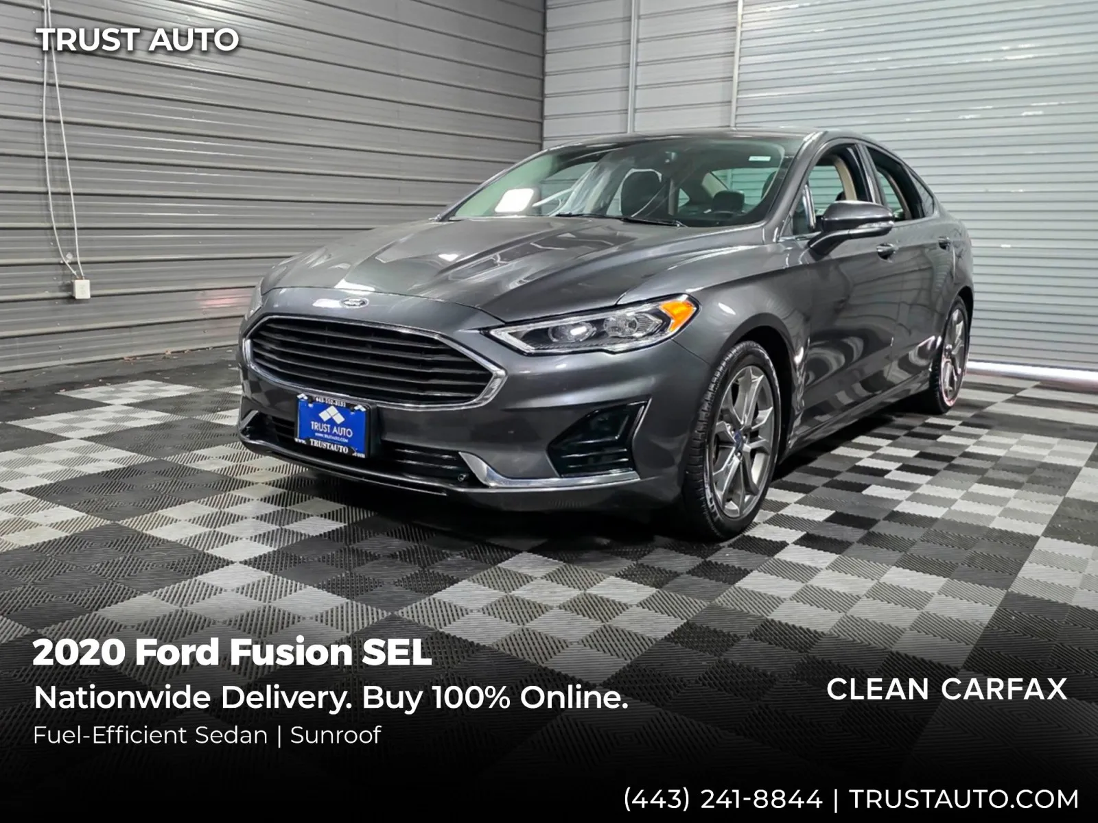 Gray 2020 Ford Fusion SEL 4-Door Sedan for sale in Sykesville, MD