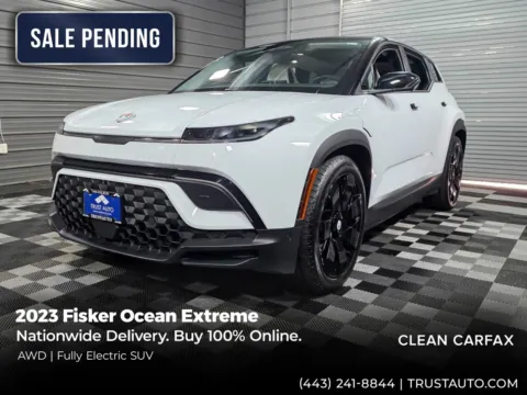 White 2023 Fisker Ocean Extreme AWD Electric SUV for sale in Sykesville, MD