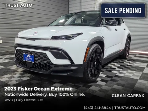 White 2023 Fisker Ocean Extreme AWD Electric SUV for sale in Sykesville, MD