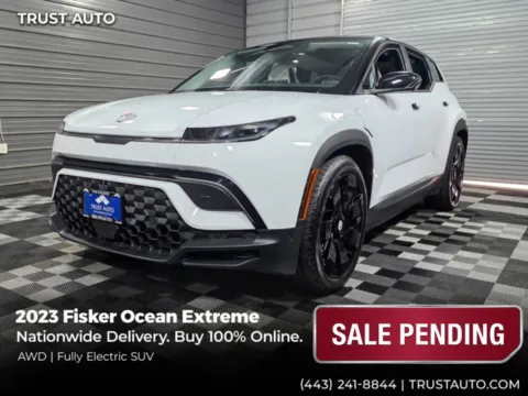 White 2023 Fisker Ocean Extreme AWD Electric SUV for sale in Sykesville, MD