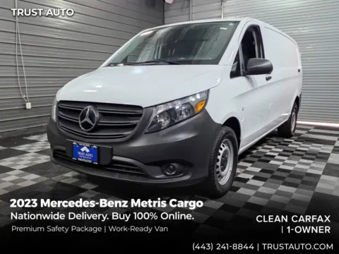 White 2023 Mercedes-Benz Metris Cargo 135''WB Standard Roof Minivan/Van w/Premium Safety Pkg for sale in Sykesville, MD