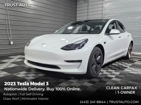 White 2023 Tesla Model 3 Electric Luxury Sedan for sale in Sykesville, MD