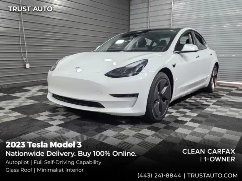White 2023 Tesla Model 3 Electric Luxury Sedan for sale in Sykesville, MD