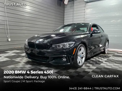 Black 2020 BMW 4 Series 430i Coupe w/M Sport Pckg for sale in Sykesville, MD