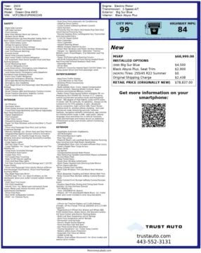 Photos of 2023 Fisker Ocean One AWD Electric SUV for sale in Sykesville, MD at Trust Auto