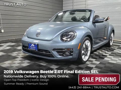 Blue 2019 Volkswagen Beetle Final Edition SEL Soft-Top Convertible for sale in Sykesville, MD
