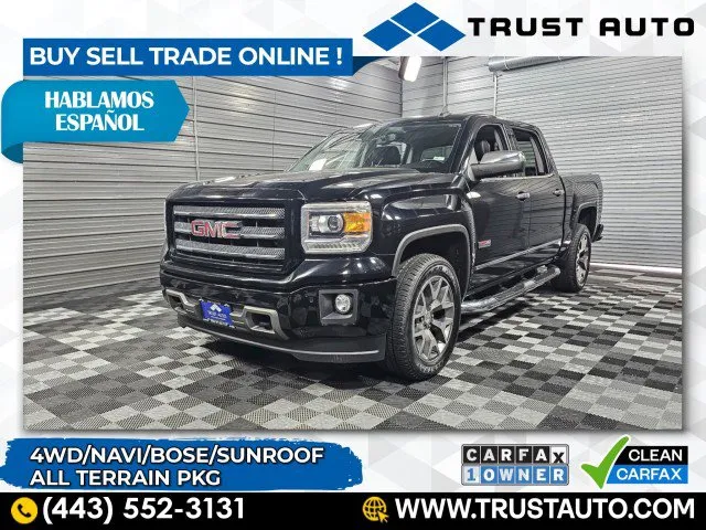 Used 2015 GMC Sierra 1500 SLT 4WD Crew Cab Pickup Truck w/All