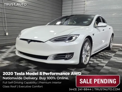 White 2020 Tesla Model S Performance AWD Electric Hatchback for sale in Sykesville, MD