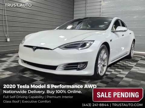 White 2020 Tesla Model S Performance AWD Electric Hatchback for sale in Sykesville, MD