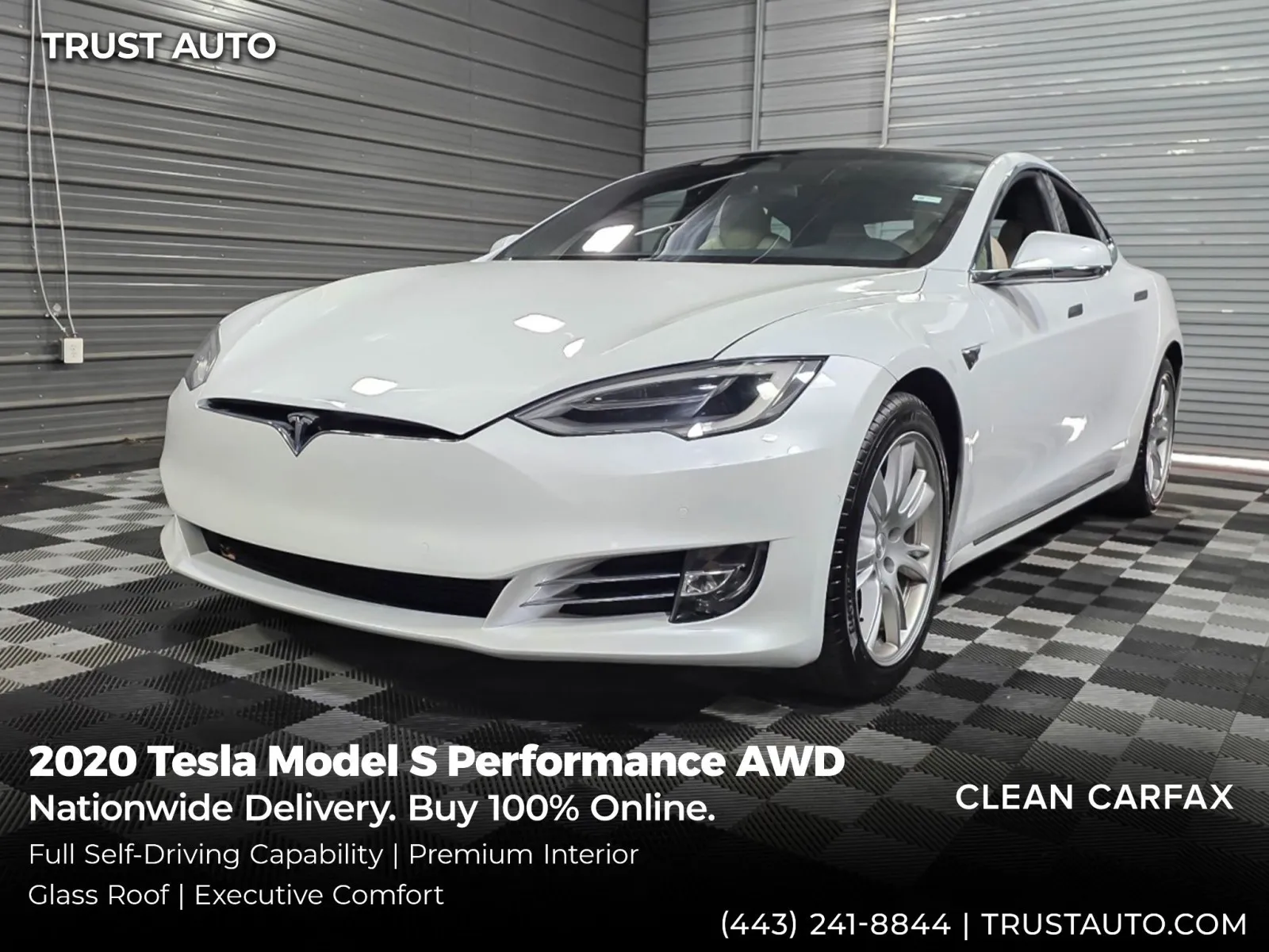 2020 Tesla Model S Performance AWD Electric Hatchback