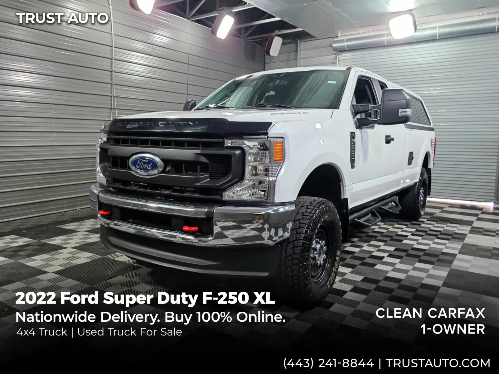 White 2022 Ford Super Duty F-250 XL 4WD SuperCab 6.2L V8 8FT Long Bed Pickup Truck for sale in Sykesville, MD