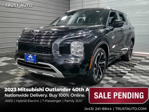 Black 2023 Mitsubishi Outlander PHEV 40th Anniversary AWD 7-Passenger Hybrid-Electric SUV for sale in Sykesville, MD