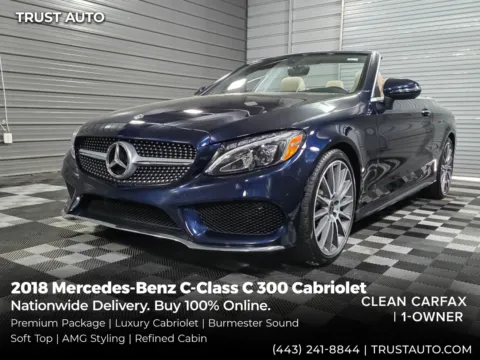 Photos of 2018 Mercedes-Benz C-Class C 300 Cabriolet Soft-Top Convertible w/Premium Pkg for sale in Sykesville, MD at Trust Auto