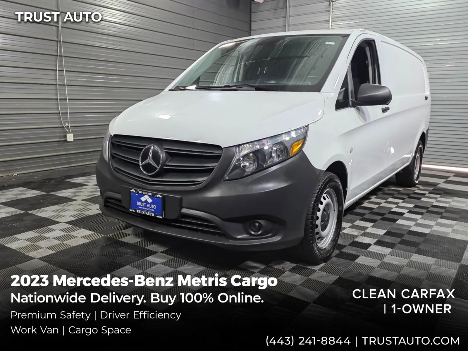 White 2023 Mercedes-Benz Metris Cargo 135'' WB Standard Roof Minivan/Van for sale in Sykesville, MD