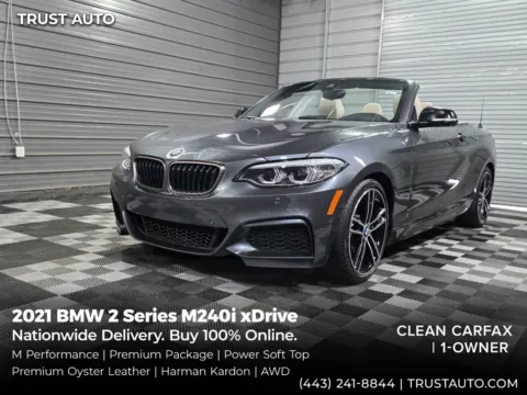 Gray 2021 BMW 2 Series M240i xDrive AWD Soft-Top Luxury Convertible w/Premium Pkg for sale in Sykesville, MD