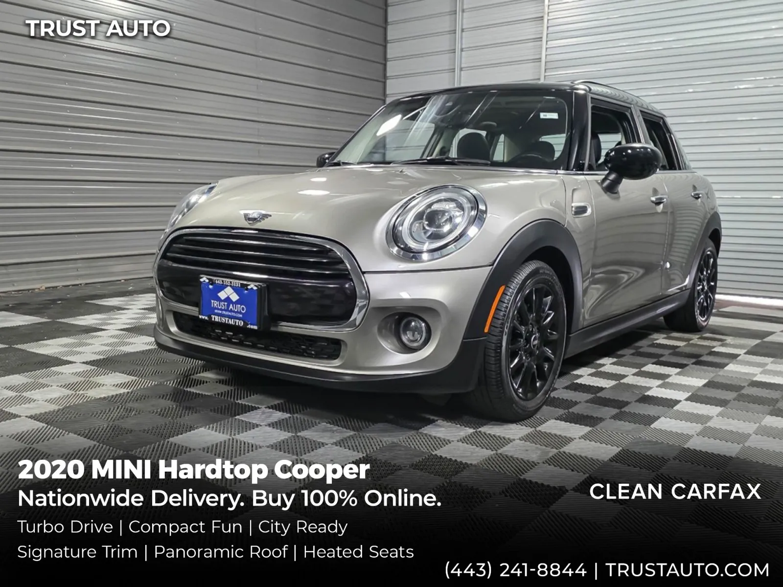 Silver 2020 MINI Hardtop Cooper 4-Door Hatchback w/Signature Trim for sale in Sykesville, MD