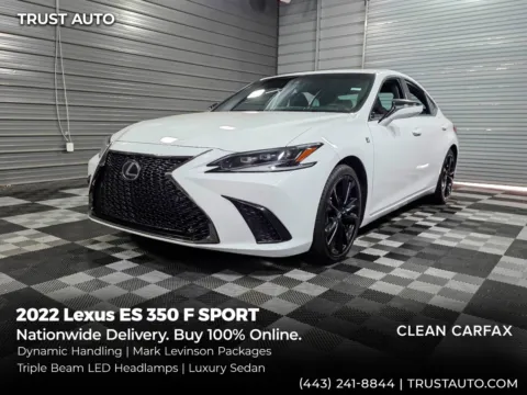 White 2022 Lexus ES 350 F SPORT Luxury Sedan w/Dynamic Handling Pckg for sale in Sykesville, MD