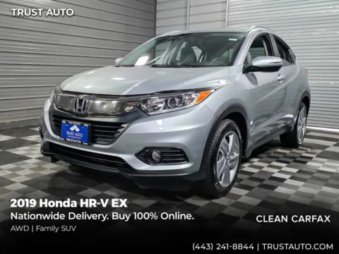 Silver 2019 Honda HR-V CVT EX AWD SUV for sale in Sykesville, MD