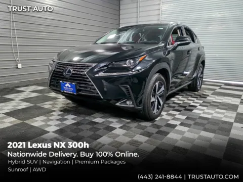 Black 2021 Lexus NX 300h AWD Hybrid-Electric SUV for sale in Sykesville, MD