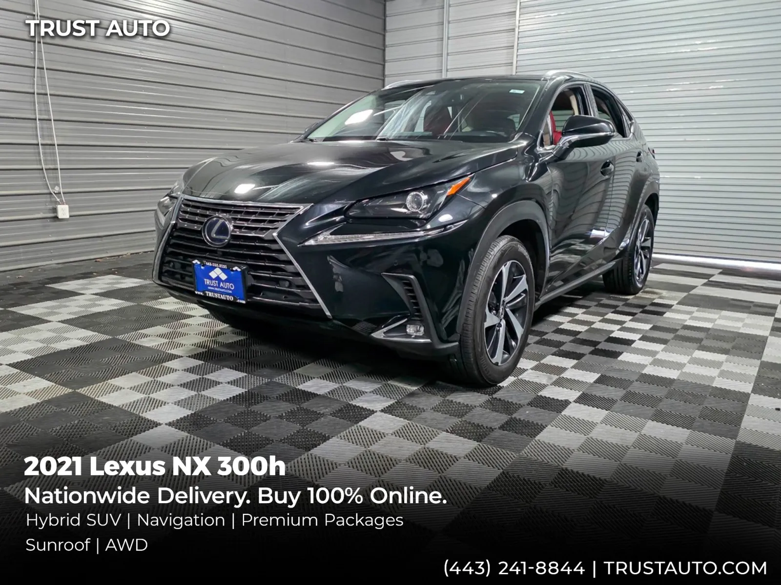 Black 2021 Lexus NX 300h AWD Hybrid-Electric SUV for sale in Sykesville, MD