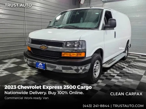 White 2023 Chevrolet Express 2500 Cargo 135''WB Minivan/Van for sale in Sykesville, MD