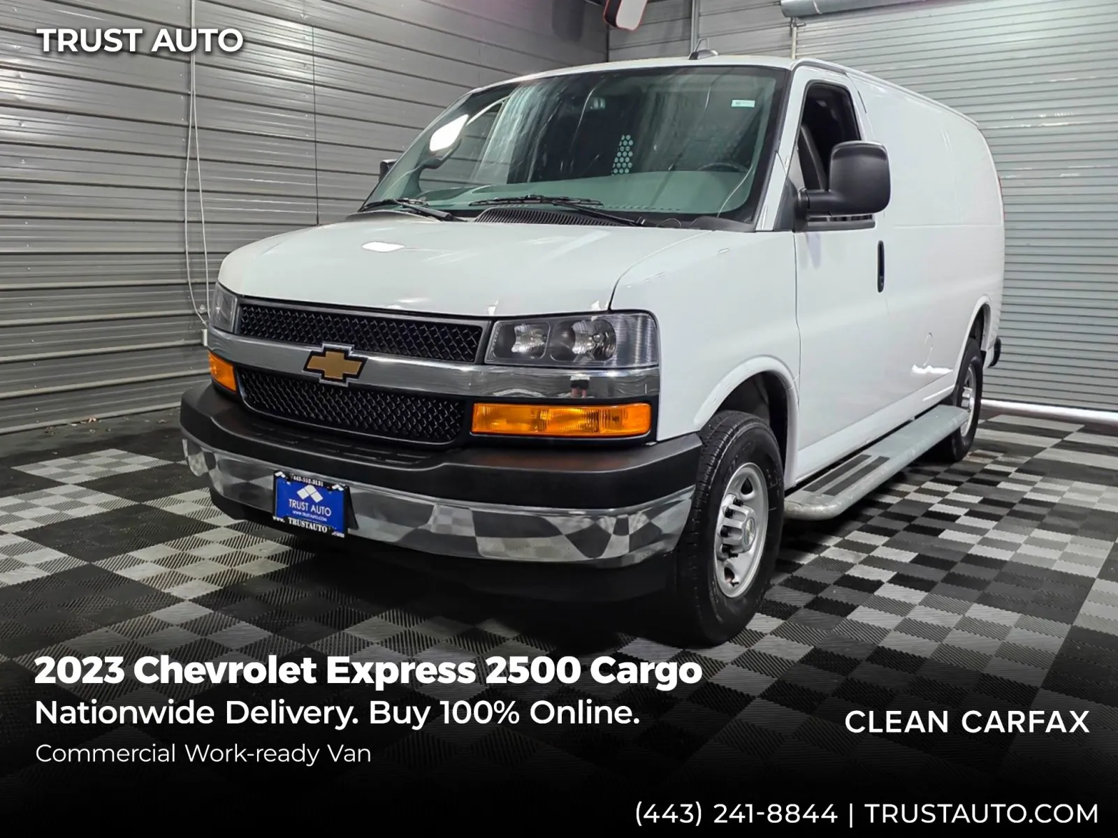 White 2023 Chevrolet Express 2500 Cargo 135''WB Minivan/Van for sale in Sykesville, MD