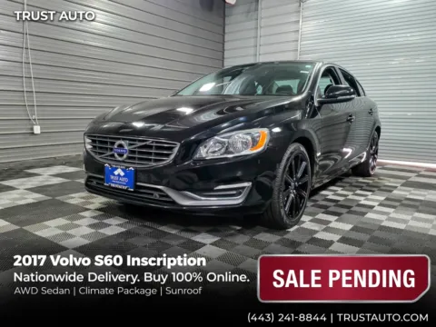 Black 2017 Volvo S60 Inscription AWD 4-Door Sedan for sale in Sykesville, MD