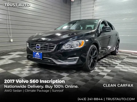 Black 2017 Volvo S60 Inscription AWD 4-Door Sedan for sale in Sykesville, MD