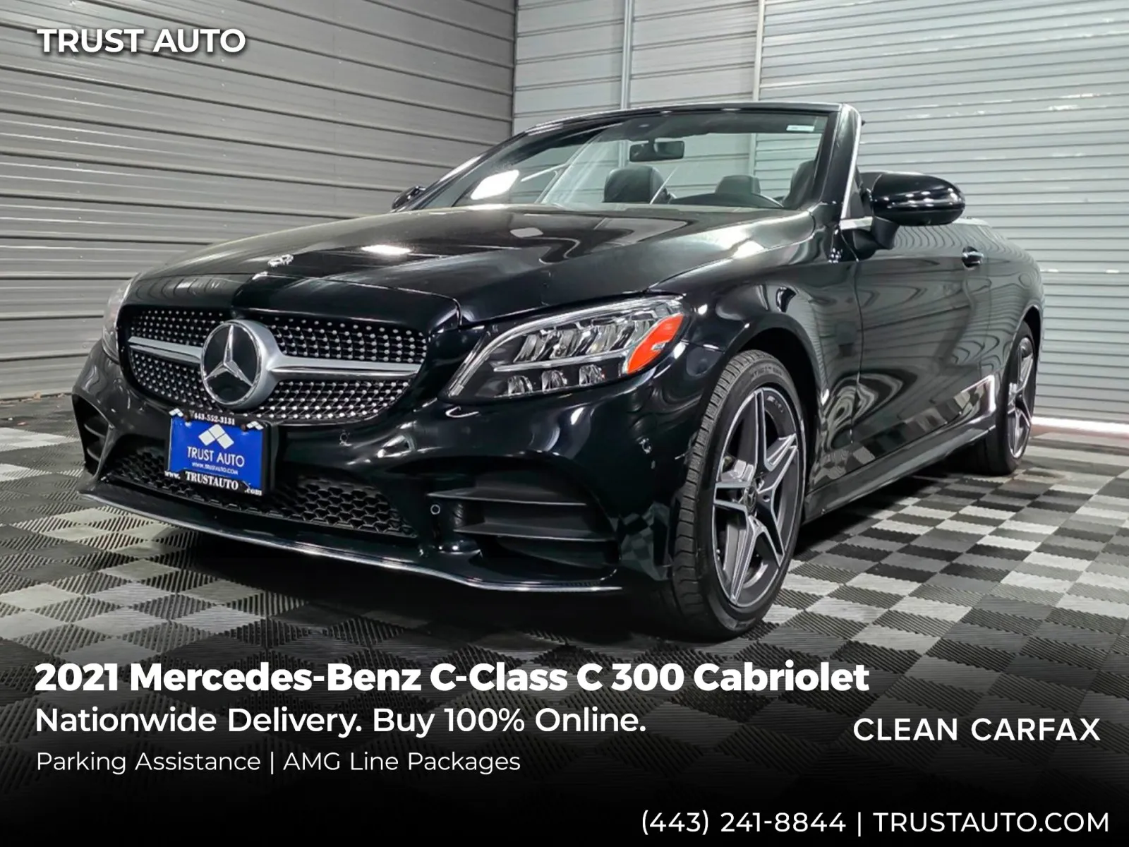 2021 Mercedes-Benz C-Class C 300 4MATIC AWD Convertible w/Parking Assist Pkg for sale in Sykesville, MD
