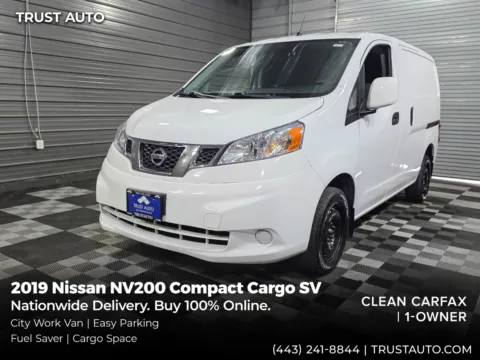 White 2019 Nissan NV200 Compact Cargo SV Minivan/Van for sale in Sykesville, MD