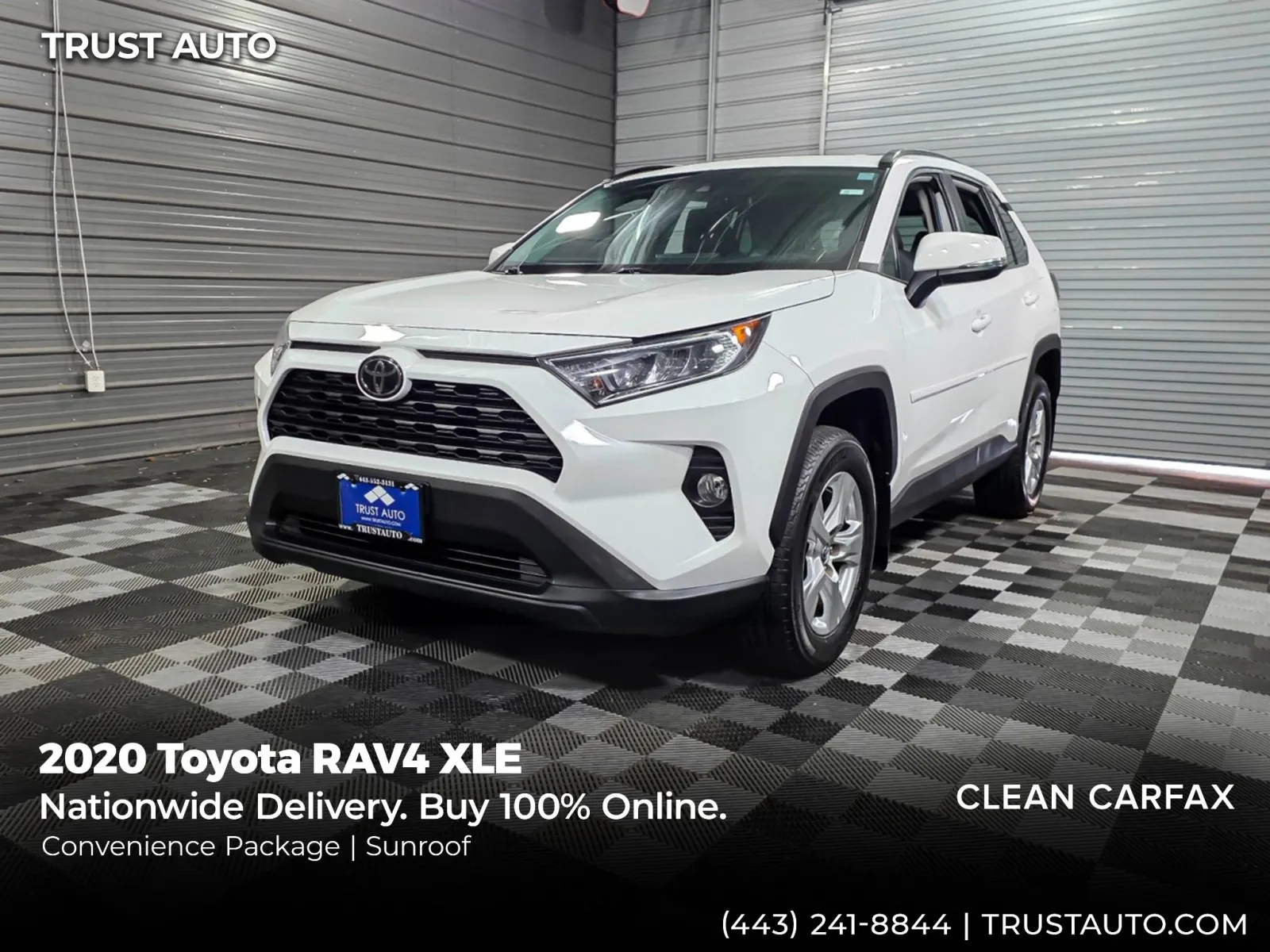 White 2020 Toyota RAV4 XLE AWD SUV for sale in Sykesville, MD