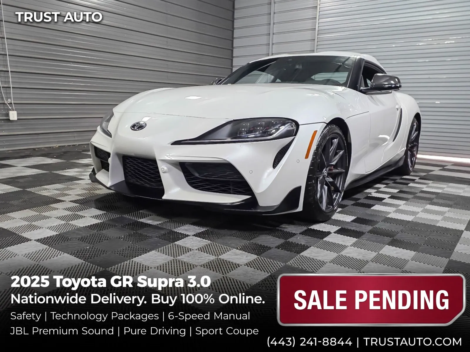 2025 Toyota GR Supra 3.0 6-Speed Manual Luxury Coupe w/Safety/Technology Pkgs for sale in Sykesville, MD
