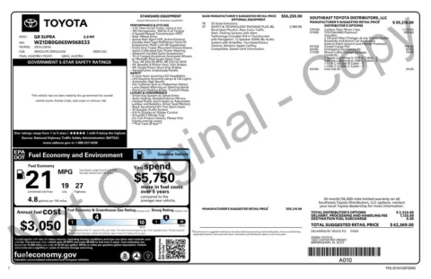 Photos of 2025 Toyota GR Supra 3.0 6-Speed Manual Luxury Coupe w/Safety/Technology Pkgs for sale in Sykesville, MD at Trust Auto