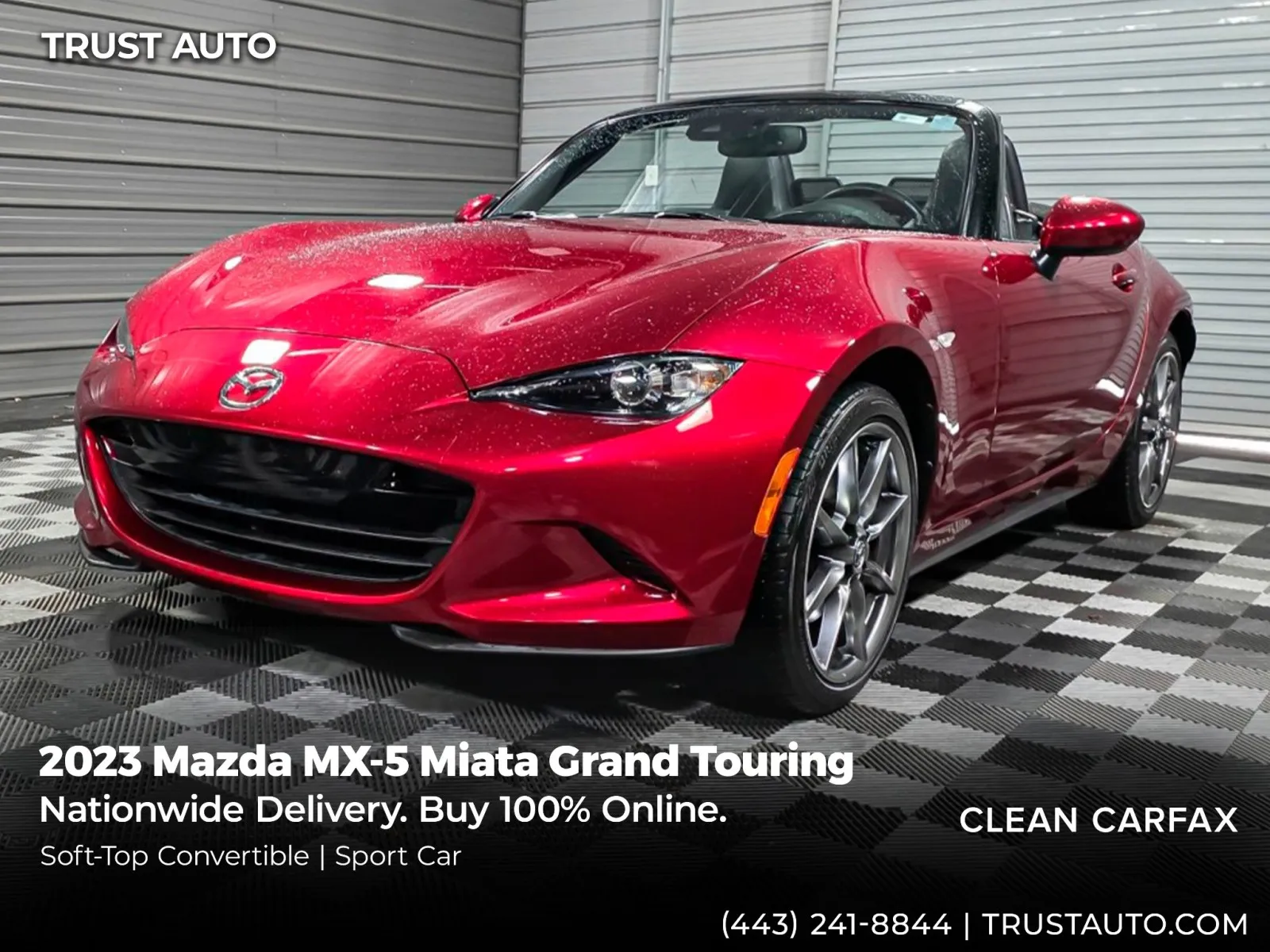 Red 2023 Mazda MX-5 Miata Grand Touring Soft-Top Convertible for sale in Sykesville, MD