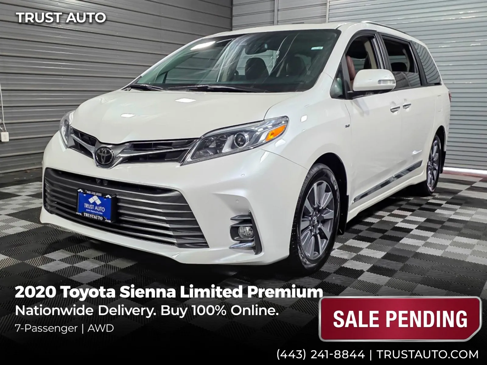 2020 Toyota Sienna Limited Premium AWD 7-Passenger Minivan/Van for sale in Sykesville, MD
