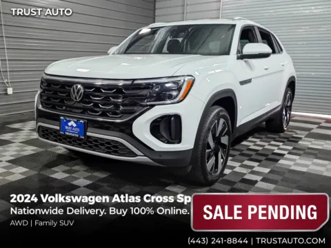 White 2024 Volkswagen Atlas Cross Sport 2.0T SE 4MOTION AWD SUV w/Technology for sale in Sykesville, MD