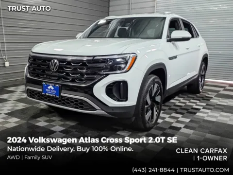 Gray 2024 Volkswagen Atlas Cross Sport 2.0T SE 4MOTION AWD SUV w/Technology for sale in Sykesville, MD