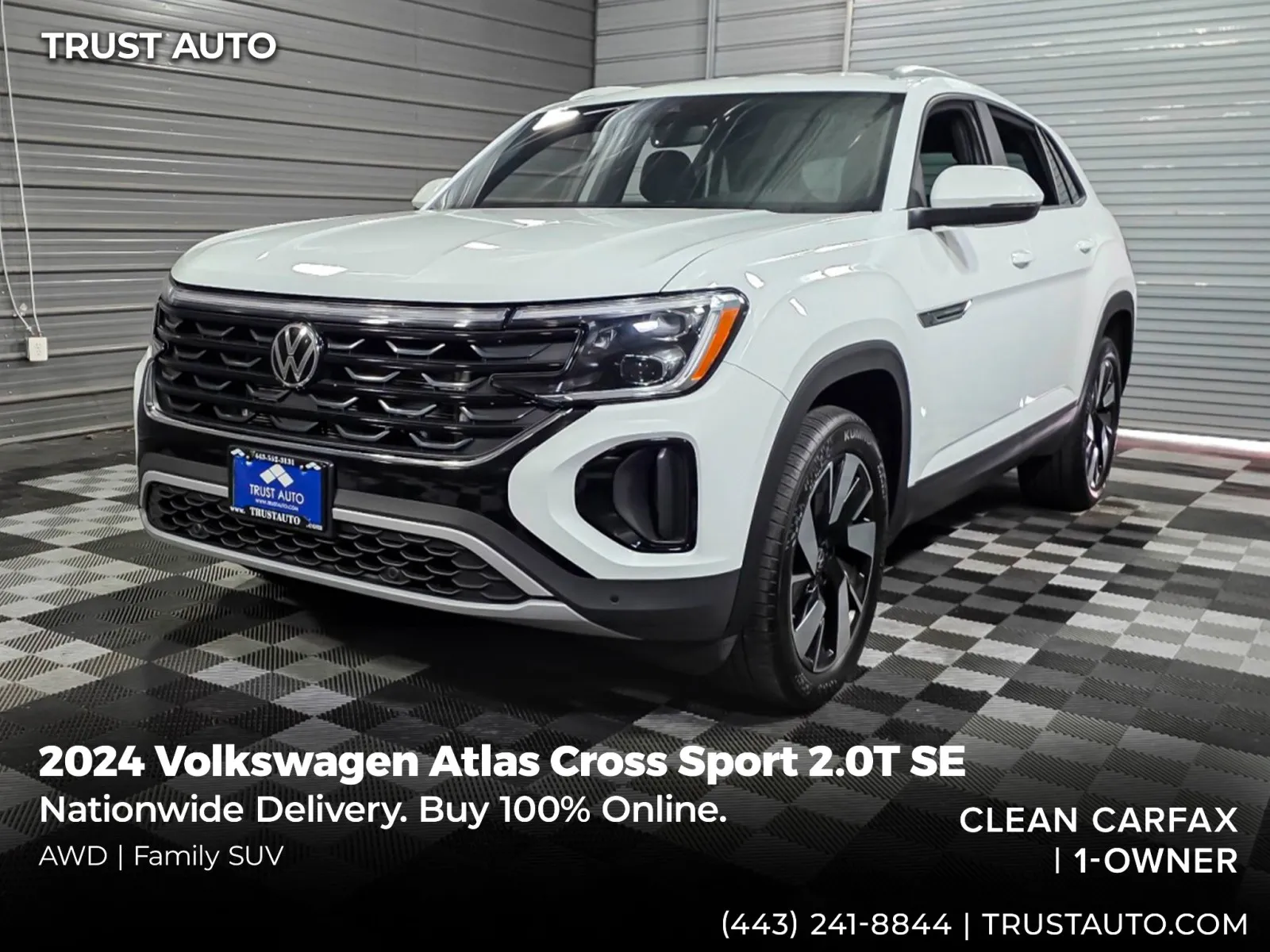 Gray 2024 Volkswagen Atlas Cross Sport 2.0T SE 4MOTION AWD SUV w/Technology for sale in Sykesville, MD
