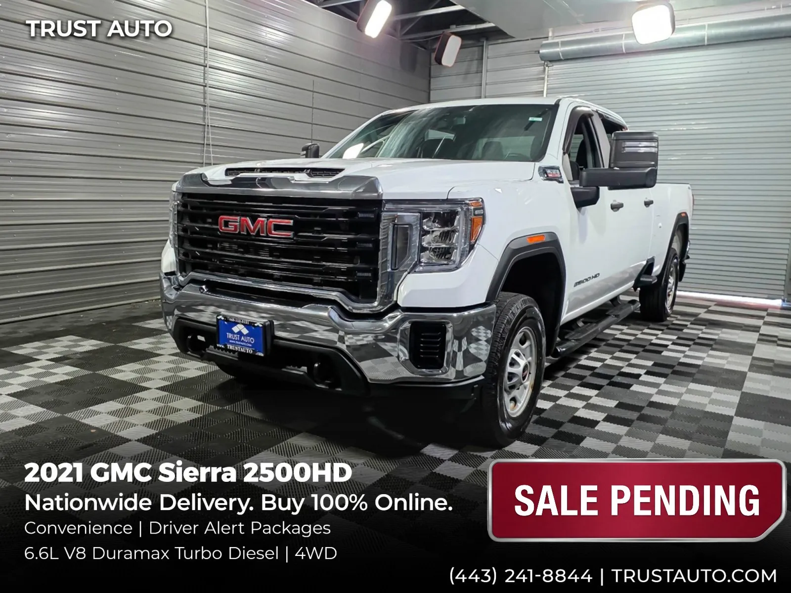 2021 GMC Sierra 2500HD 4WD Crew Cab 8FT Bed 6.6L V8 Pickup Truck w/Convenience Pkg for sale in Sykesville, MD