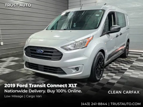 Silver 2019 Ford Transit Connect XLT 121''LWB Minivan/Van w/Rear Liftgate for sale in Sykesville, MD