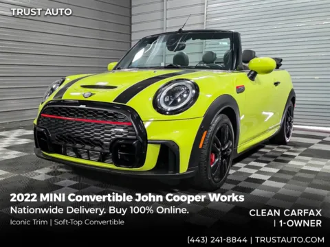 Yellow 2022 MINI John Cooper Works Soft-Top Convertible w/Iconic Trim for sale in Sykesville, MD