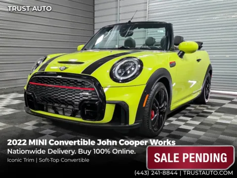 Yellow 2022 MINI John Cooper Works Soft-Top Convertible w/Iconic Trim for sale in Sykesville, MD