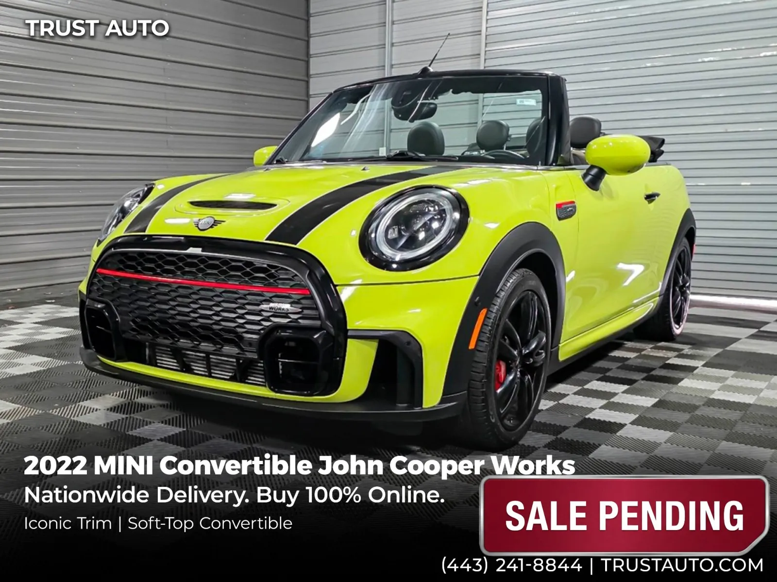 2022 MINI John Cooper Works Soft-Top Convertible w/Iconic Trim for sale in Sykesville, MD