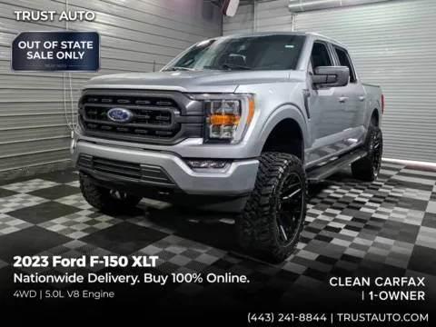 Silver 2023 Ford F-150 XLT 4WD Crew Cab Pickup Truck for sale in Sykesville, MD