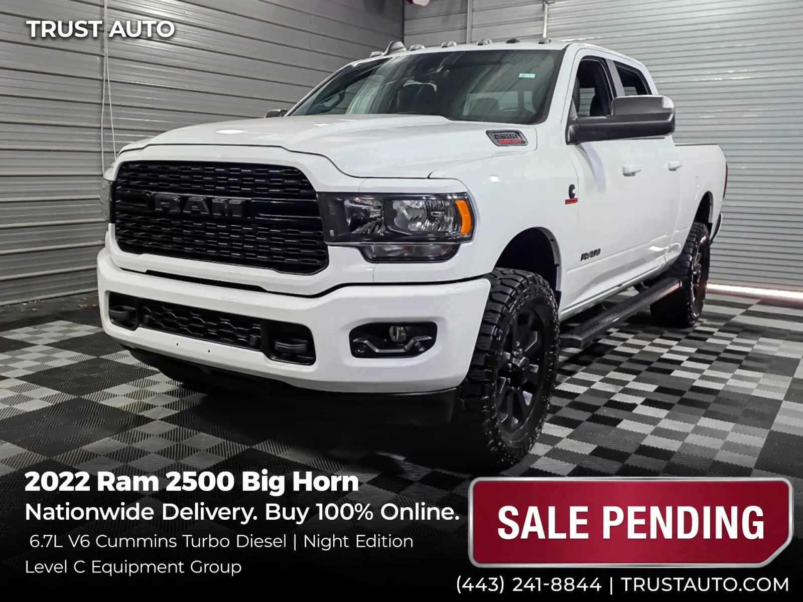 2022 Ram 2500 Big Horn 4WD Crew Cab 6.7L V6 Cummins Turbo Diesel Pickup Truck for sale in Sykesville, MD