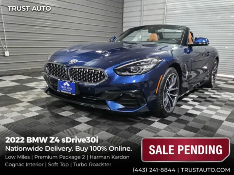 Blue 2022 BMW Z4 sDrive30i Roadster Soft-Top Luxury Convertible w/Premium 2 Pkg for sale in Sykesville, MD