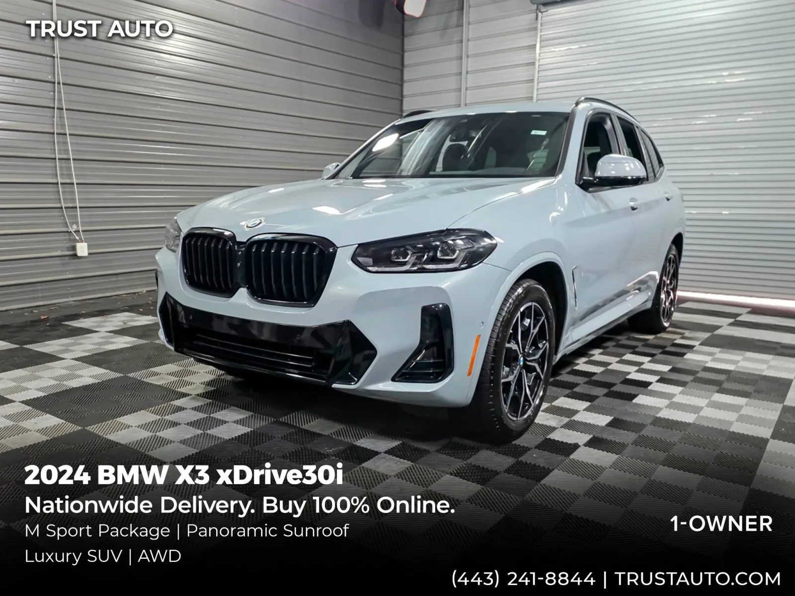 Gray 2024 BMW X3 xDrive30i AWD Luxury SUV w/M Sport Package for sale in Sykesville, MD
